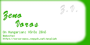 zeno voros business card
